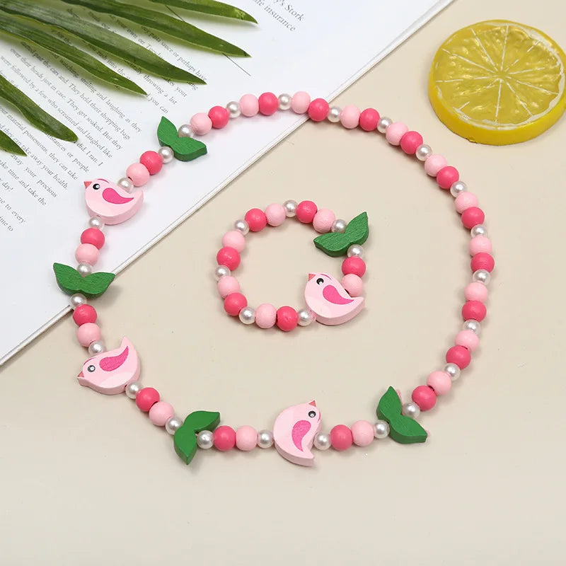 Playful Patterned Friends Necklace & Bracelet Set - 16 variants - Hello Baabs LLC 