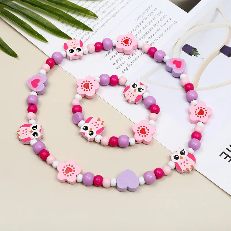 Playful Patterned Friends Necklace & Bracelet Set - 16 variants - Hello Baabs LLC 