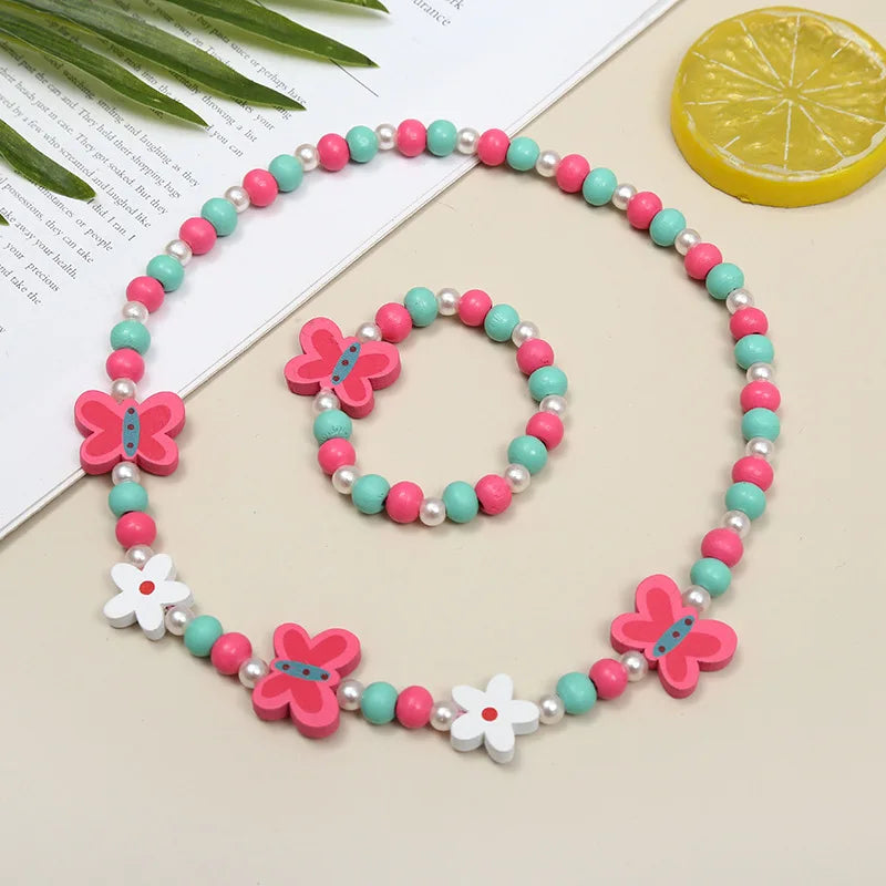 Playful Patterned Friends Necklace & Bracelet Set - 16 variants - Hello Baabs LLC 