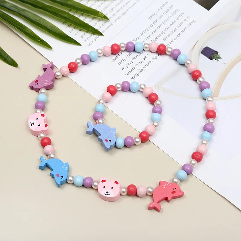Playful Patterned Friends Necklace & Bracelet Set - 16 variants - Hello Baabs LLC 