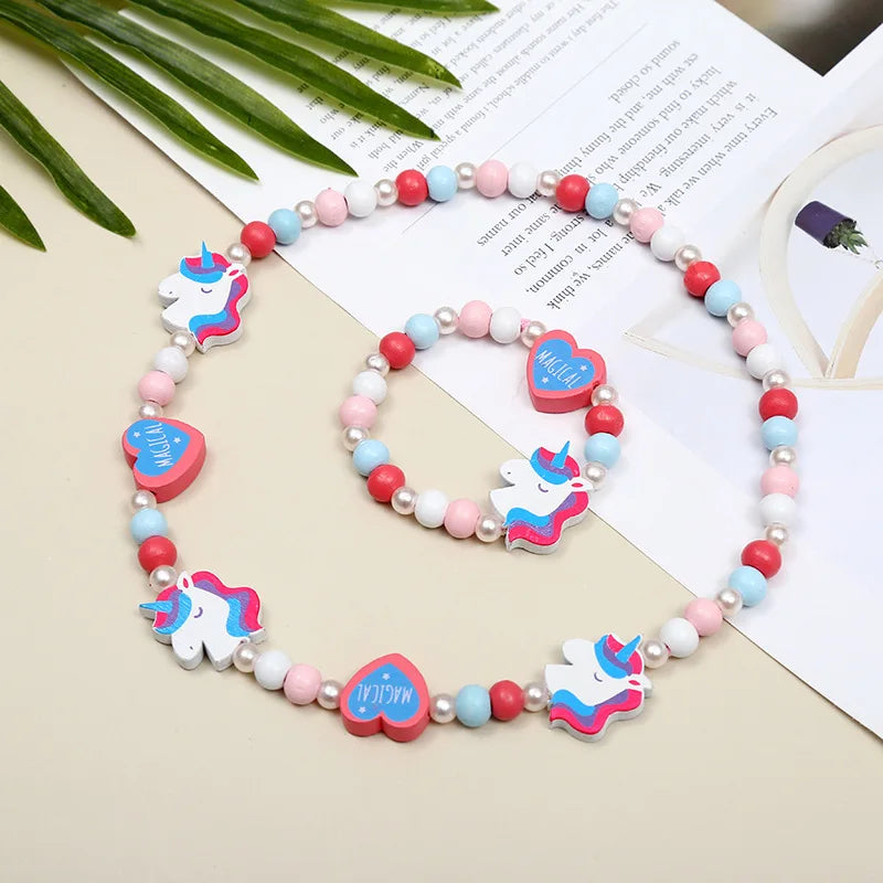 Playful Patterned Friends Necklace & Bracelet Set - 16 variants - Hello Baabs LLC 