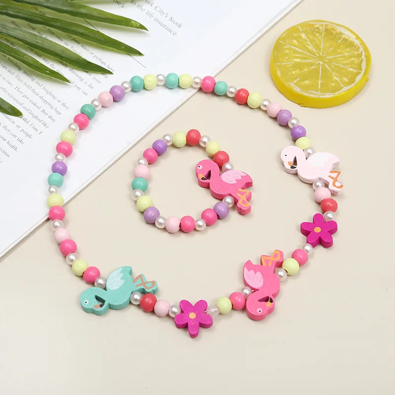 Playful Patterned Friends Necklace & Bracelet Set - 16 variants - Hello Baabs LLC 