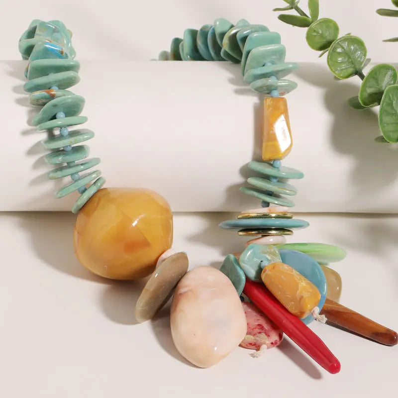 Polychrome Statement Necklace - 3 colors - Hello Baabs