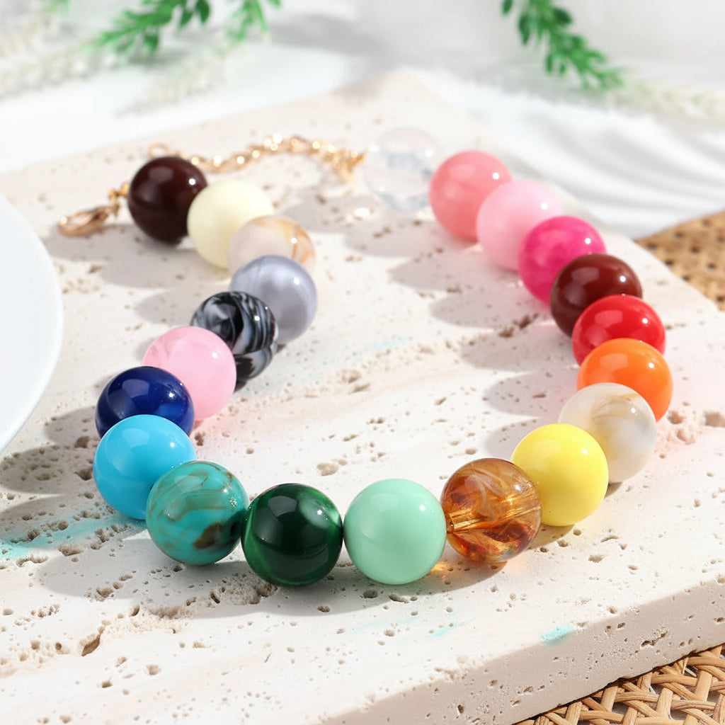 Pop Art Bead Choker - 6 colors - Hello Baabs