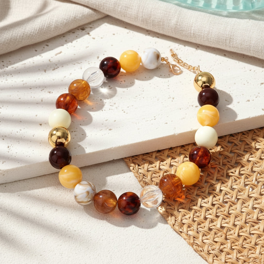 Pop Art Bead Choker - 6 colors - Hello Baabs