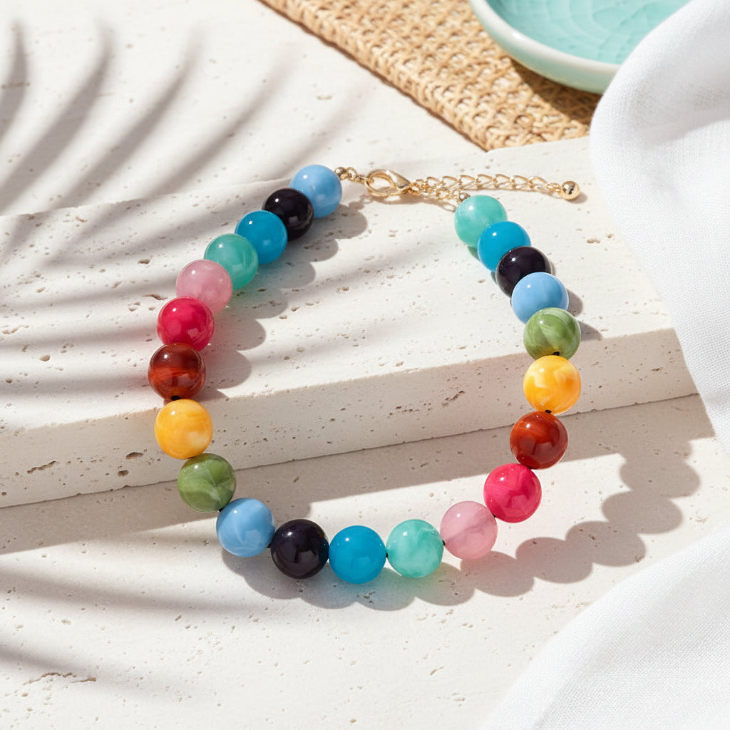 Pop Art Bead Choker - 6 colors - Hello Baabs