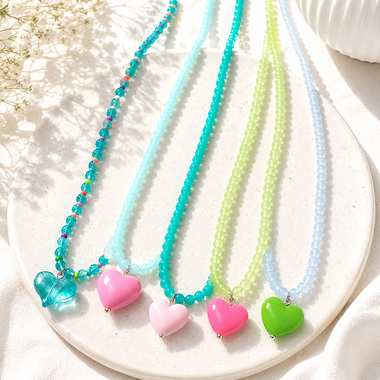 Pop & Promise Heart Necklace - 5 colors - Hello Baabs
