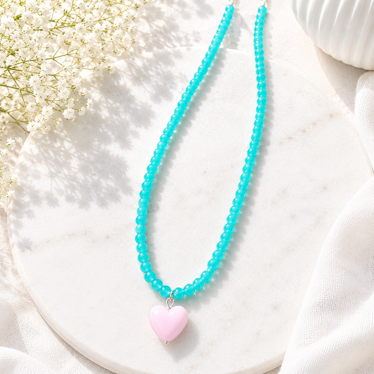 Pop & Promise Heart Necklace - 5 colors - Hello Baabs