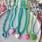 Pop & Promise Heart Necklace - 5 colors - Hello Baabs LLC 