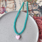 Pop & Promise Heart Necklace - 5 colors - Hello Baabs LLC 