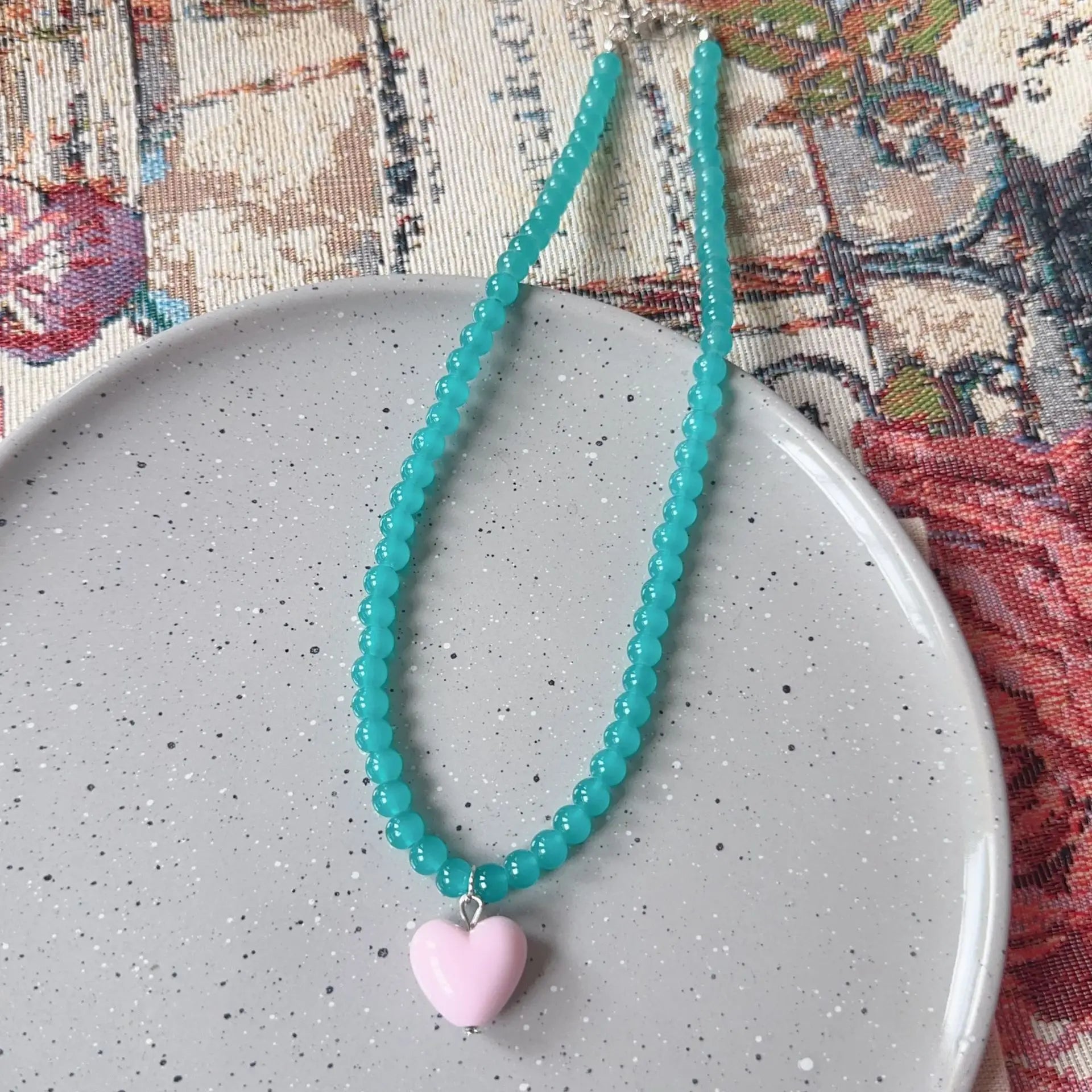 Pop & Promise Heart Necklace - 5 colors - Hello Baabs LLC 