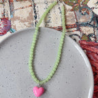 Pop & Promise Heart Necklace - 5 colors - Hello Baabs LLC 