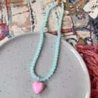 Pop & Promise Heart Necklace - 5 colors - Hello Baabs LLC 