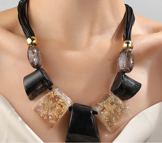 Punchline Rope Necklace Black