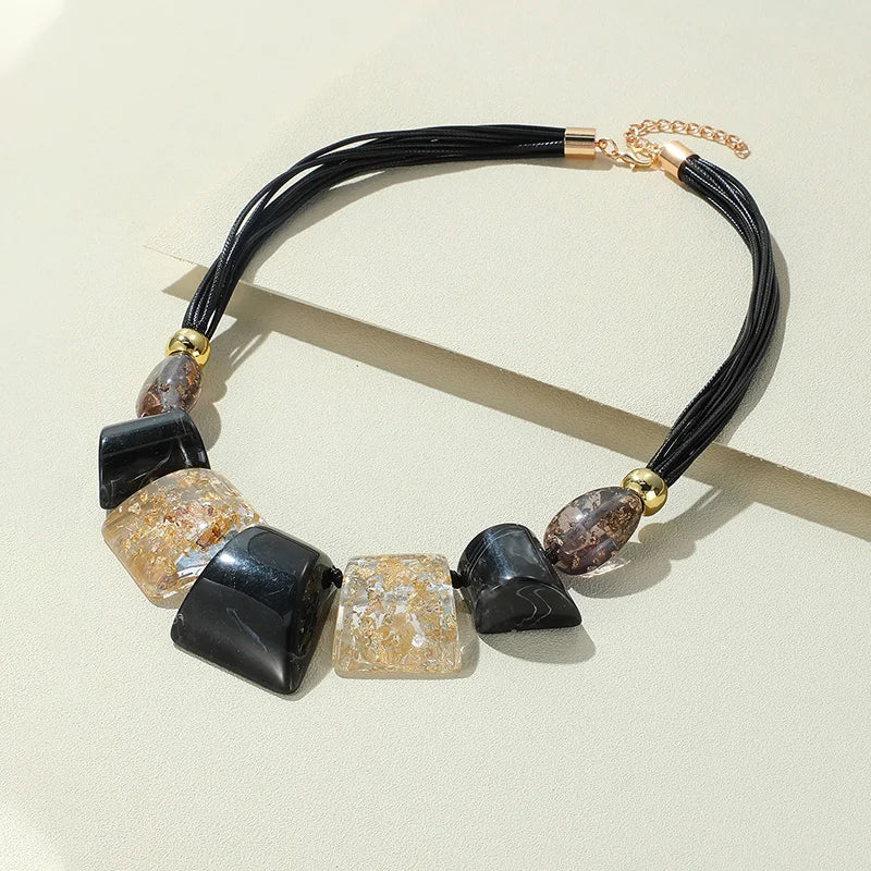 Punchline Rope Necklace Black 