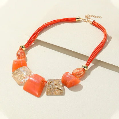Punchline Rope Necklace Orange