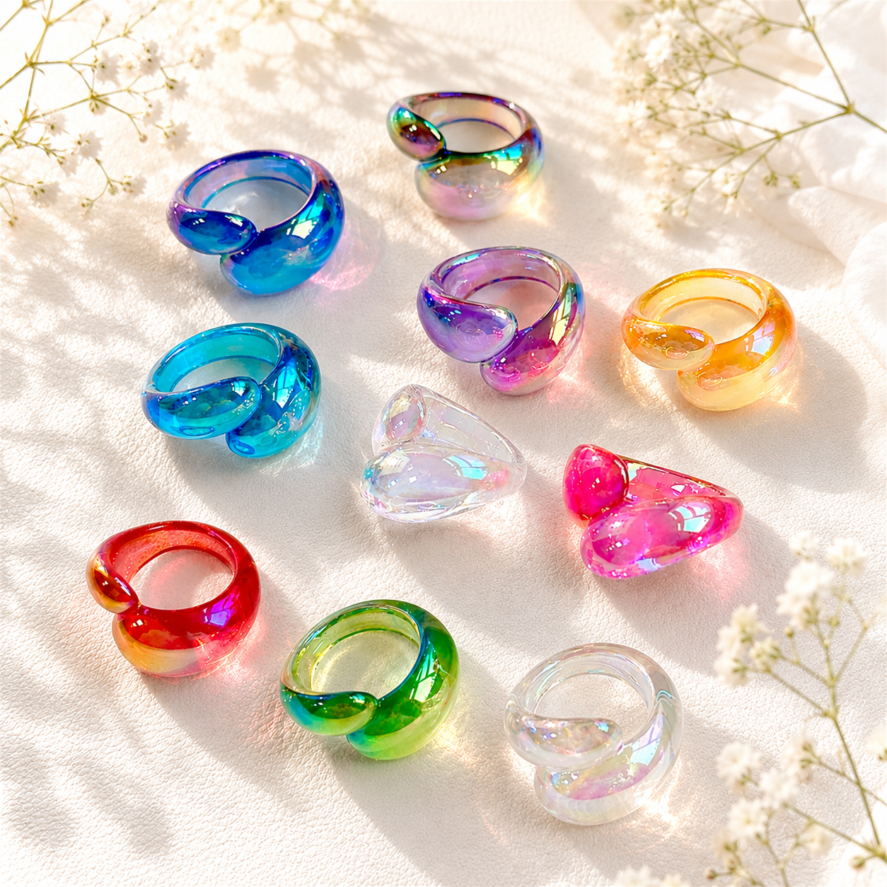 Radiant Loop Ring (size 7) - 9 colors - Hello Baabs