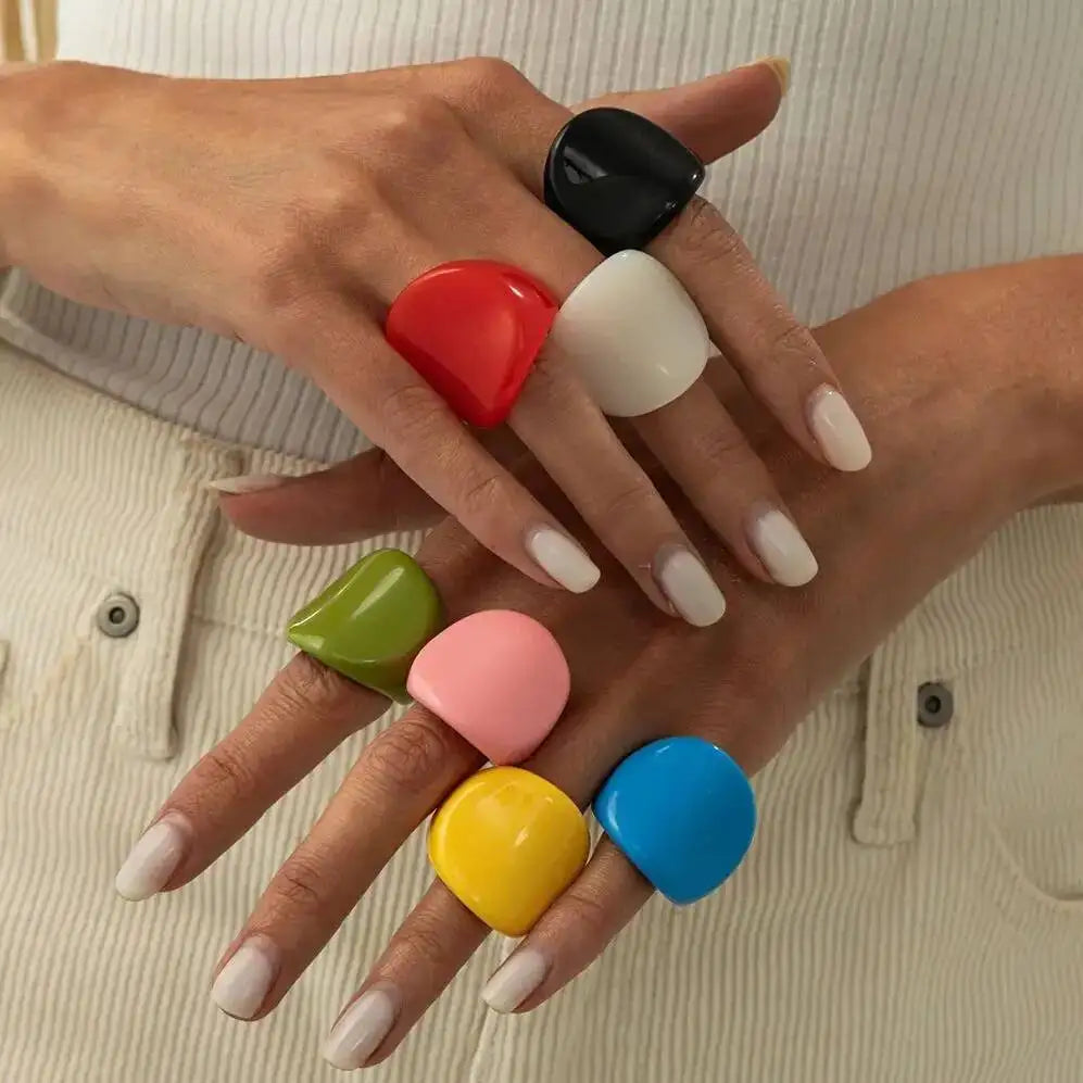 Rainbow Edge Ring (size 6) - 7 colors - Hello Baabs LLC 