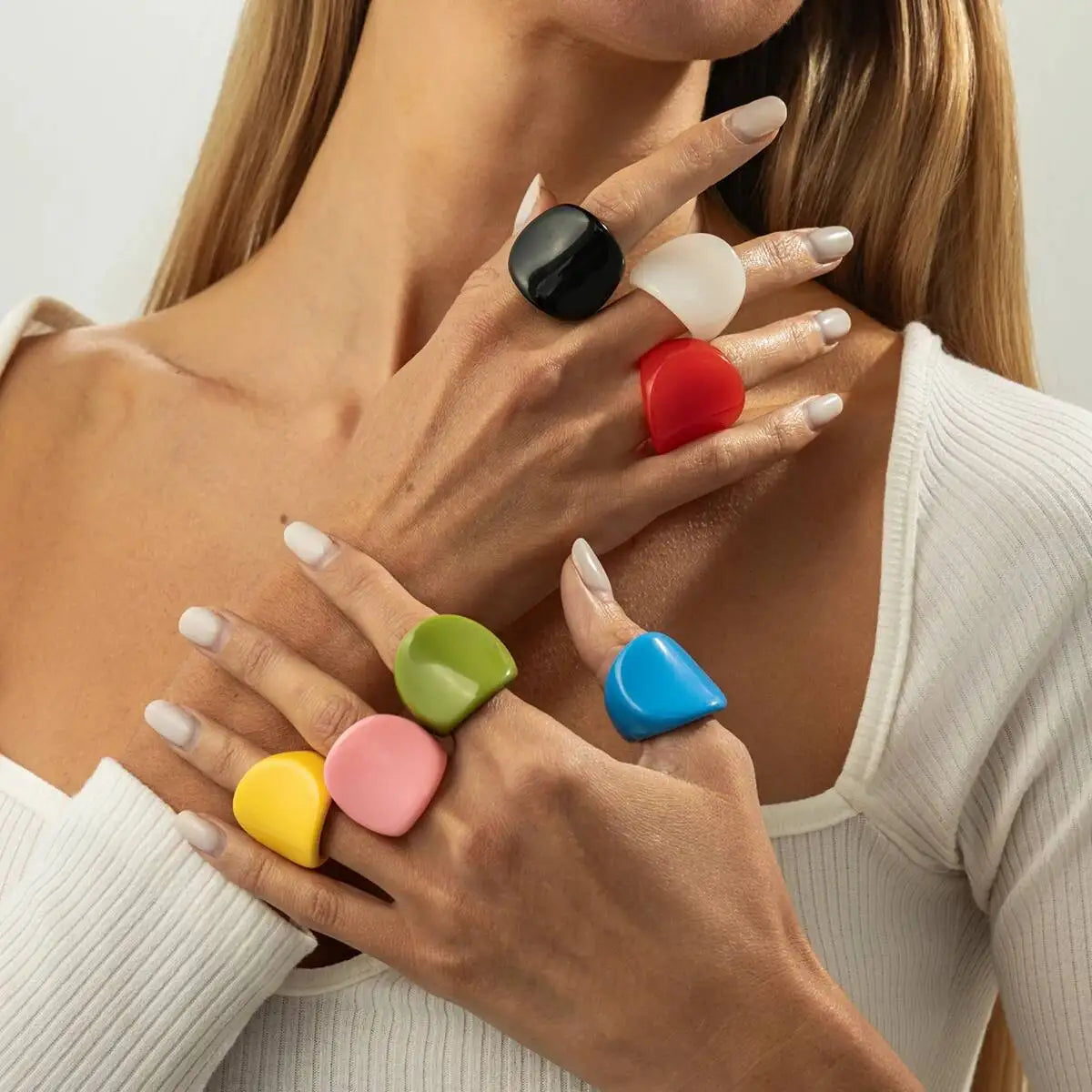 Rainbow Edge Ring (size 6) - 7 colors - Hello Baabs LLC 