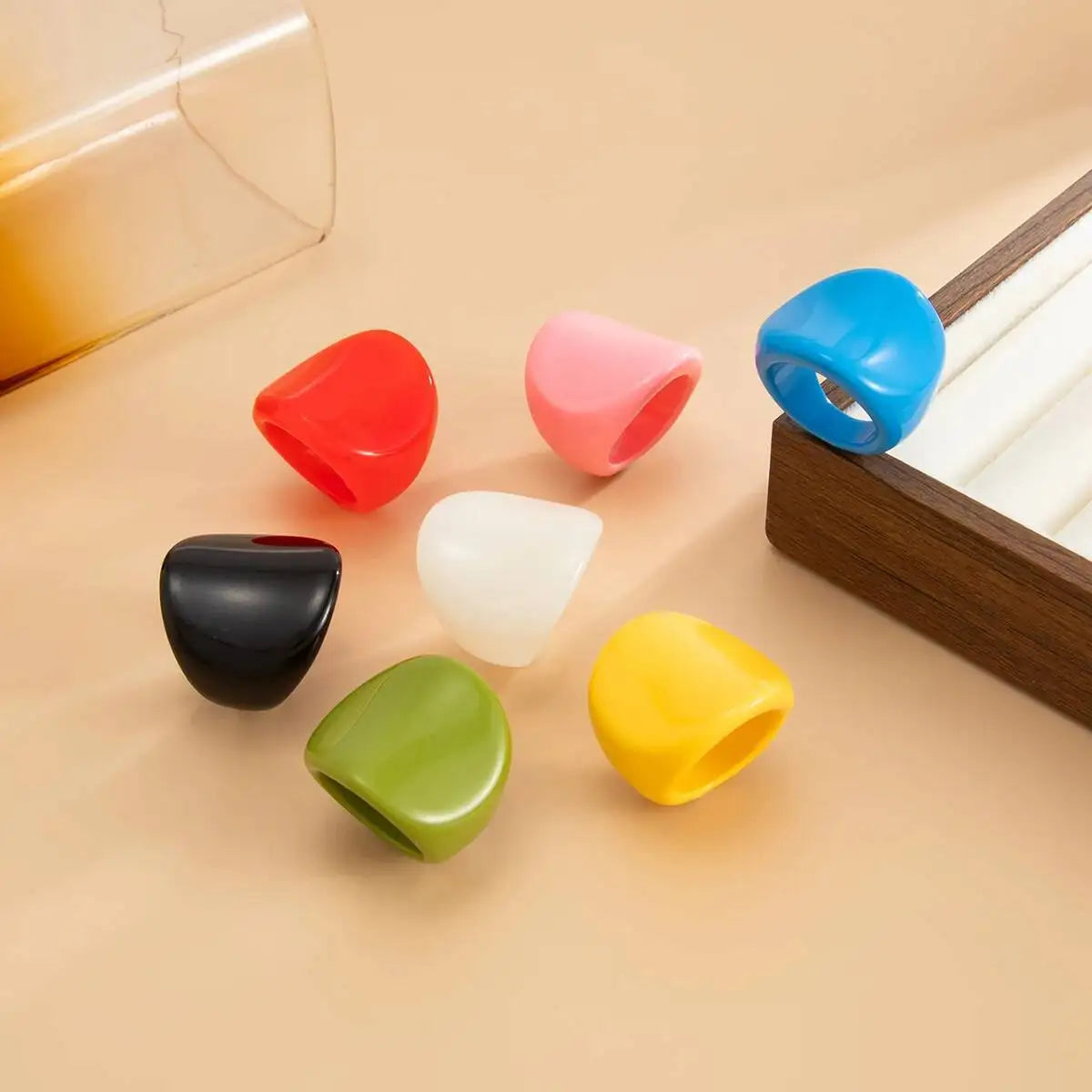 Rainbow Edge Ring (size 6) - 7 colors - Hello Baabs LLC 