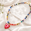 Rainbow Heart Necklace - Hello Baabs