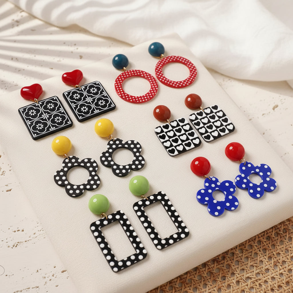 Retro Groove Earrings - 8 variants - Hello Baabs