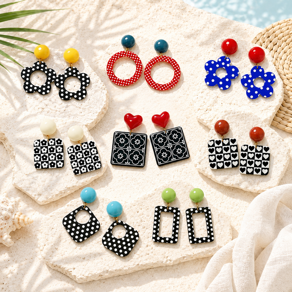Retro Groove Earrings - 8 variants - Hello Baabs