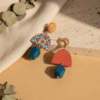 Retro Mosaic Drop Earrings - Hello Baabs