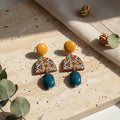 Retro Mosaic Drop Earrings - Hello Baabs