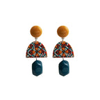 Retro Mosaic Drop Earrings - Hello Baabs LLC 