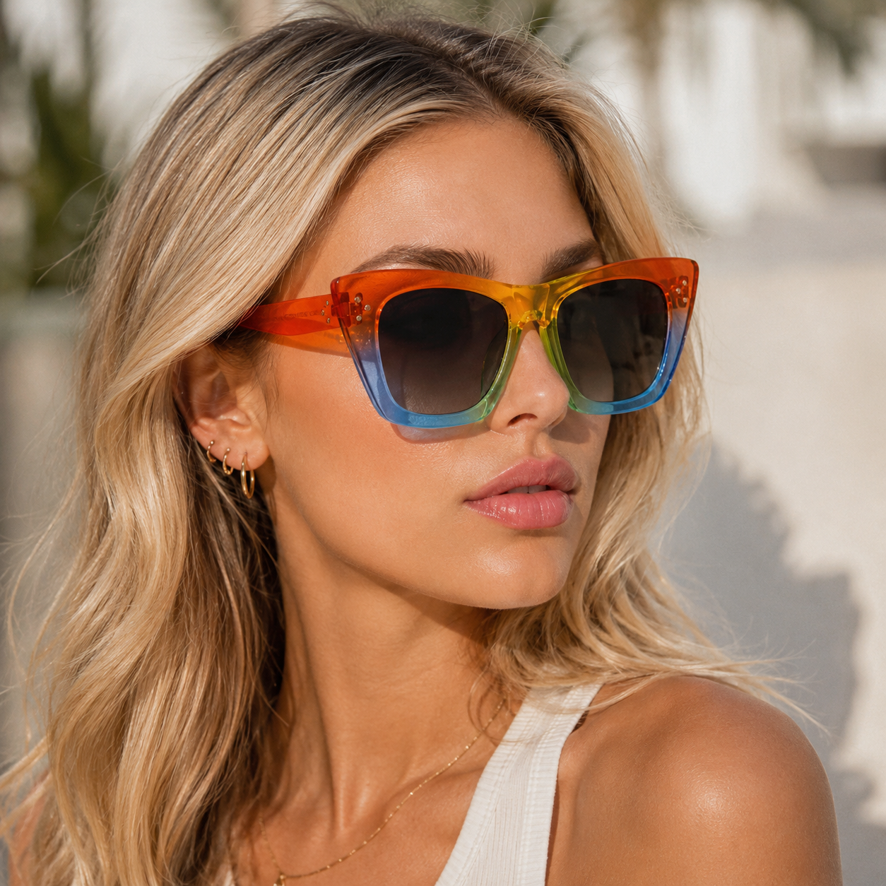 Retro Spectrum Cat-Eye Sunglasses - 5 colors - Hello Baabs