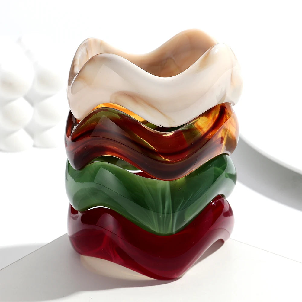 Retro Wave Bangle (2.60" diameter) - 13 colors - Hello Baabs LLC 