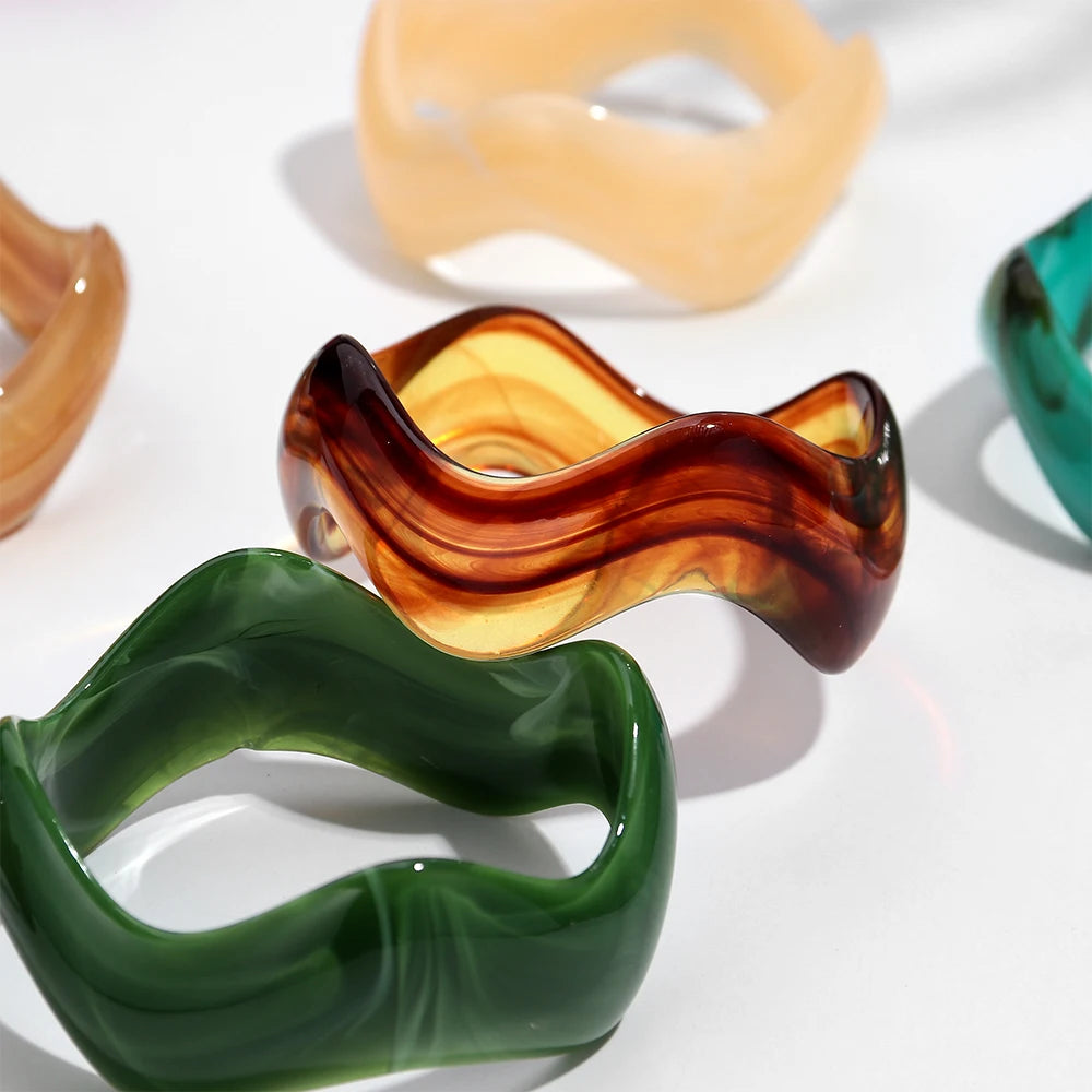 Retro Wave Bangle (2.60" diameter) - 13 colors - Hello Baabs LLC 