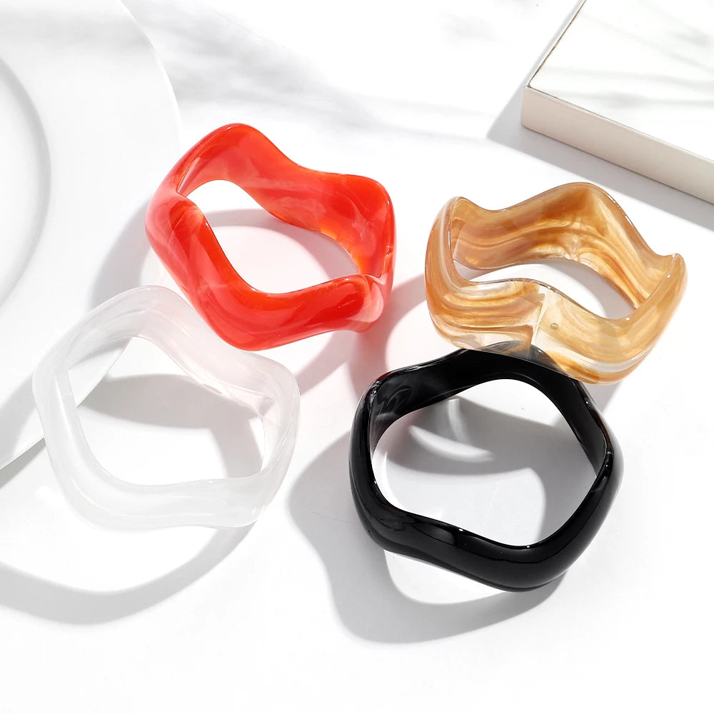 Retro Wave Bangle (2.60" diameter) - 13 colors - Hello Baabs LLC 