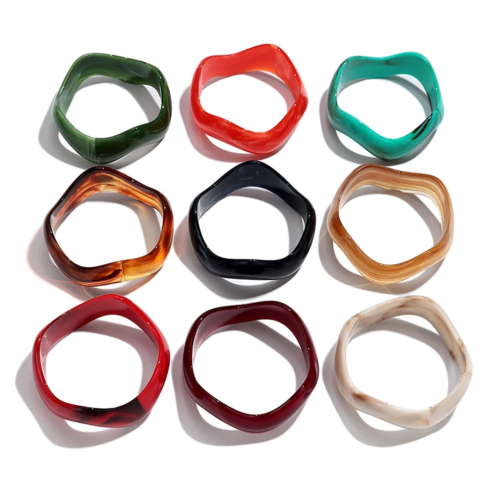 Retro Wave Bangle (2.60" diameter) - 13 colors - Hello Baabs LLC 