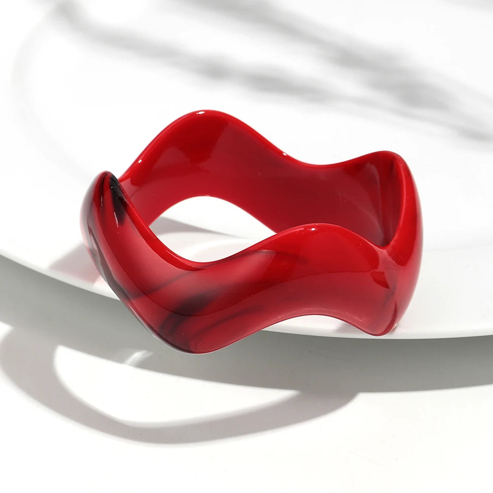 Retro Wave Bangle (2.60" diameter) - 13 colors - Hello Baabs LLC 