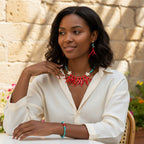 Rhapsody Reef Necklace, Earrings, & Bracelet Set - Hello Baabs