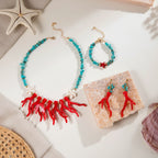 Rhapsody Reef Necklace, Earrings, & Bracelet Set - Hello Baabs