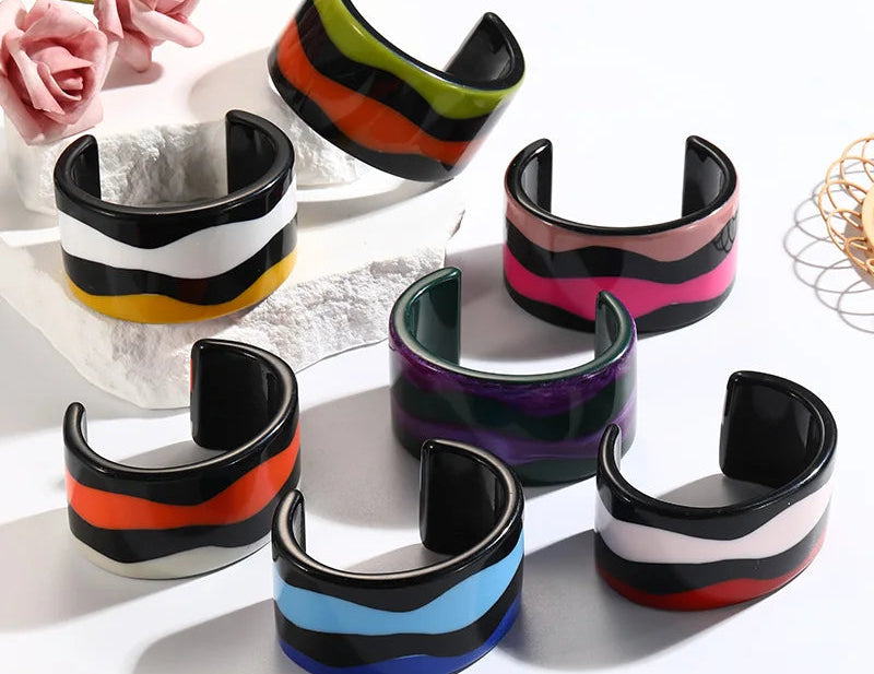 Ripple Rush Cuff (2.55" diameter) - 6 colors - hello baabs 