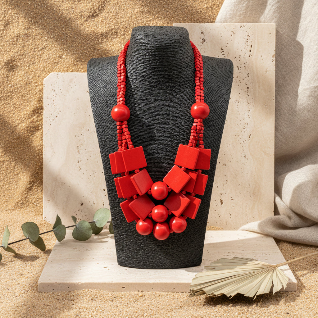 Ritual Lines Bead Necklace - 6 colors - Hello Baabs