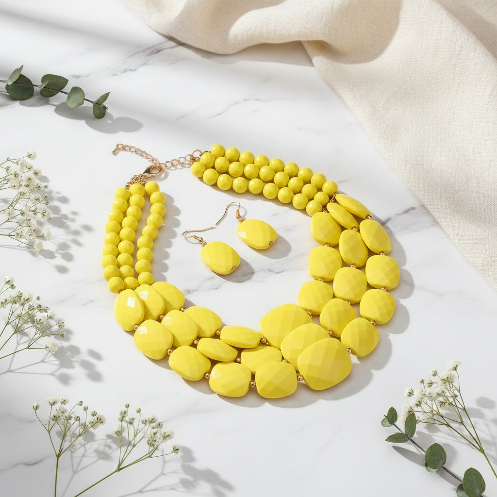 Royal Radiance Necklace & Earrings Set - 8 colors - Hello Baabs