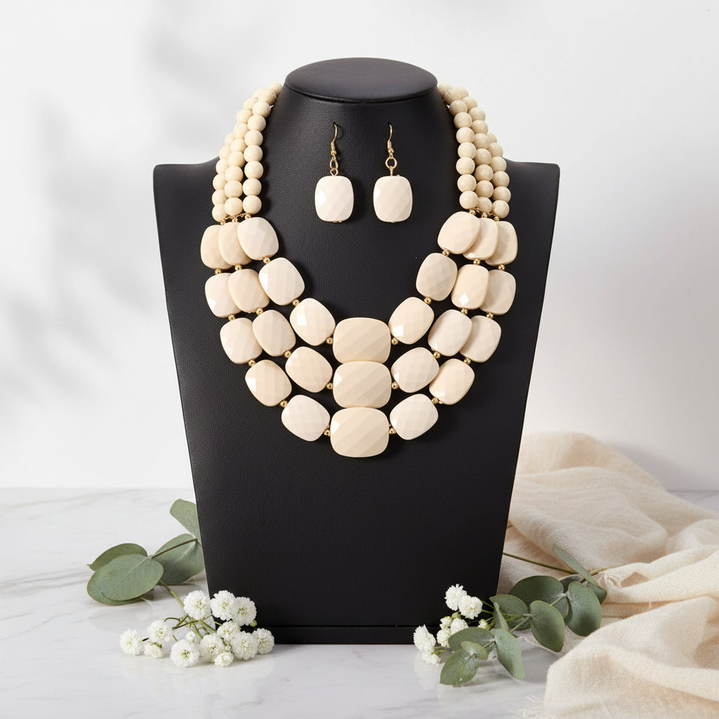 Royal Radiance Necklace & Earrings Set - 8 colors - Hello Baabs