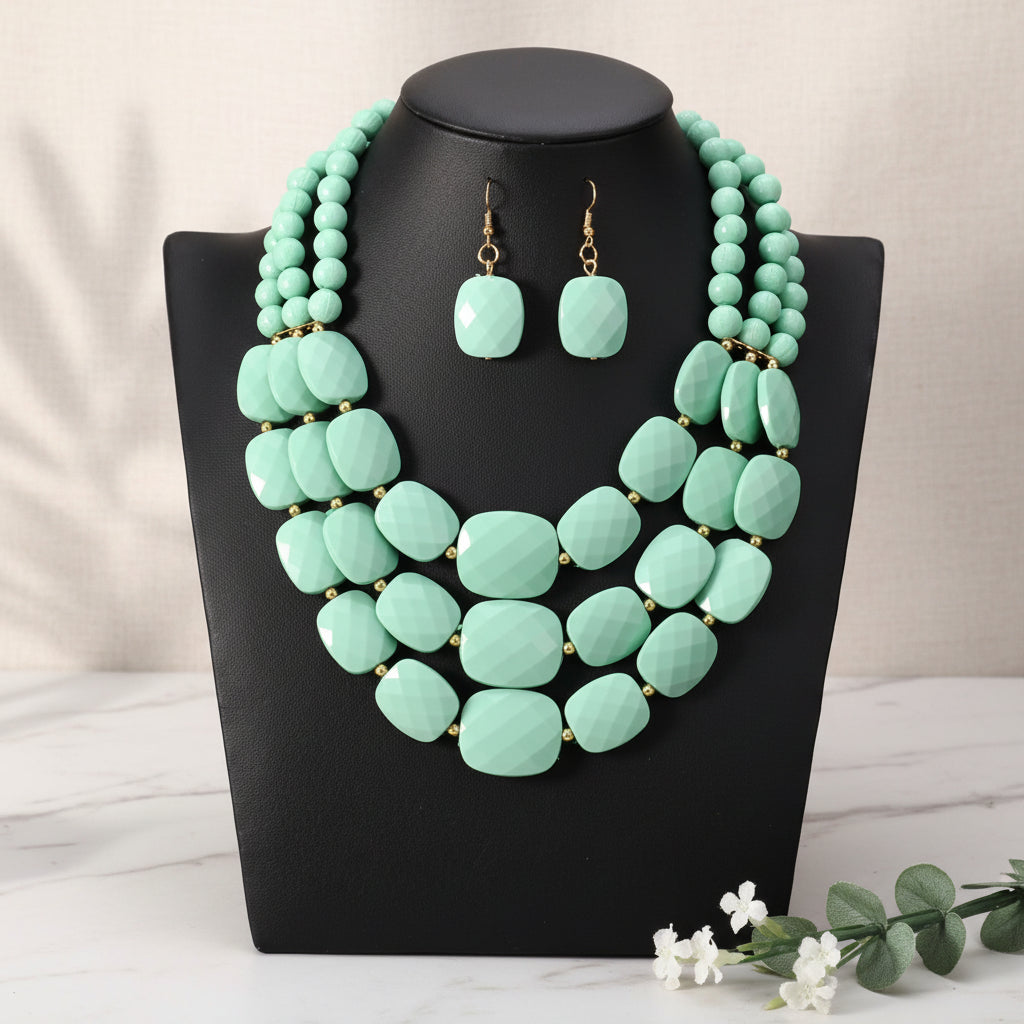 Royal Radiance Necklace & Earrings Set - 8 colors - Hello Baabs