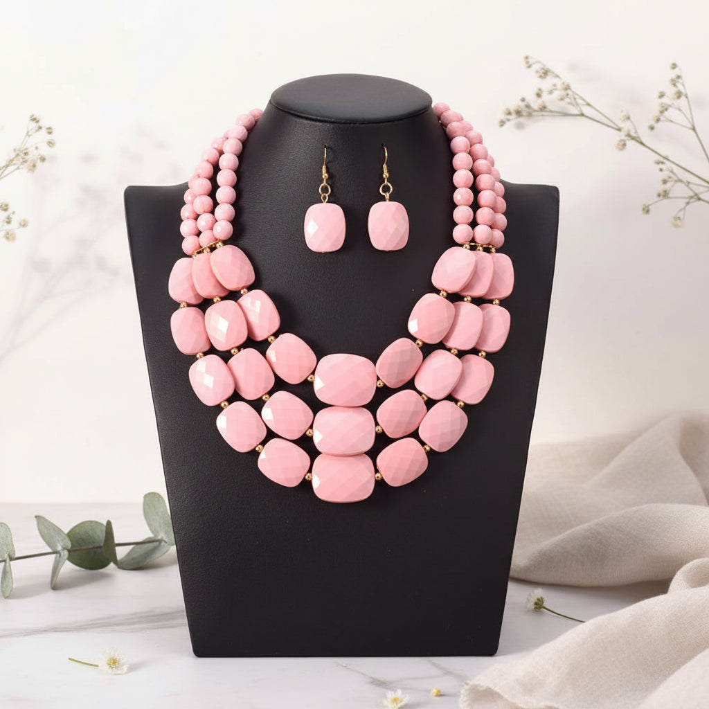 Royal Radiance Necklace & Earrings Set - 8 colors - Hello Baabs