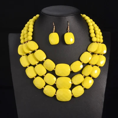 Royal Radiance Necklace & Earrings Set - 8 colors - hello baabs 