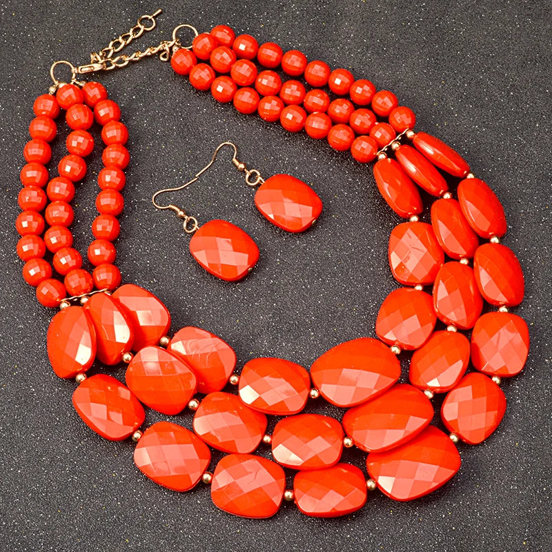 Royal Radiance Necklace & Earrings Set - 8 colors - hello baabs 