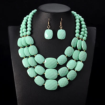 Royal Radiance Necklace & Earrings Set - 8 colors - hello baabs 