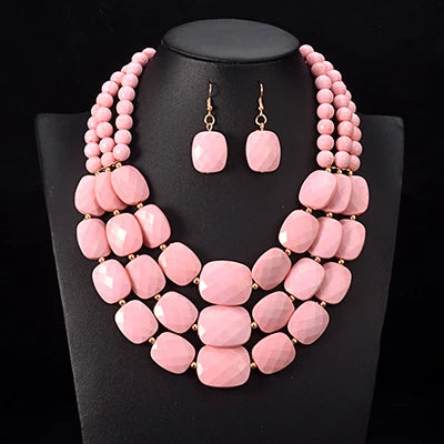Royal Radiance Necklace & Earrings Set - 8 colors - hello baabs 