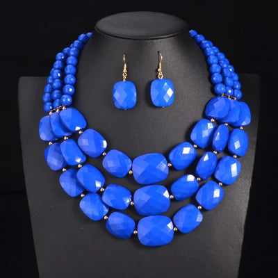 Royal Radiance Necklace & Earrings Set - 8 colors - hello baabs 