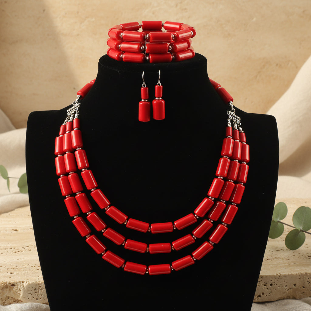 Royal Tribe Necklace, Earrings, & Bracelet Set - 6 colors - Hello Baabs
